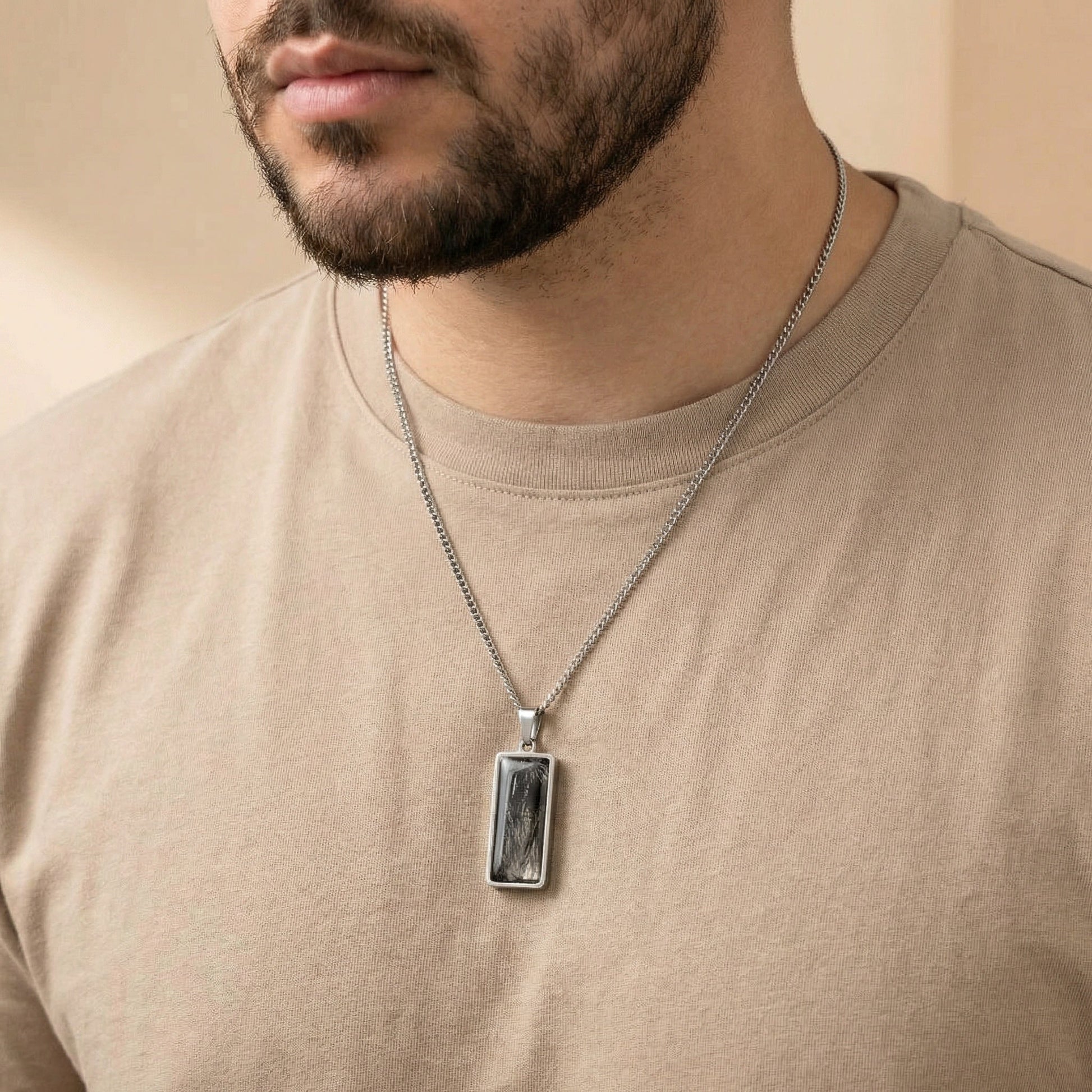 Cadena y Colgante Eternidad™ para él - Huellas de Ibiza