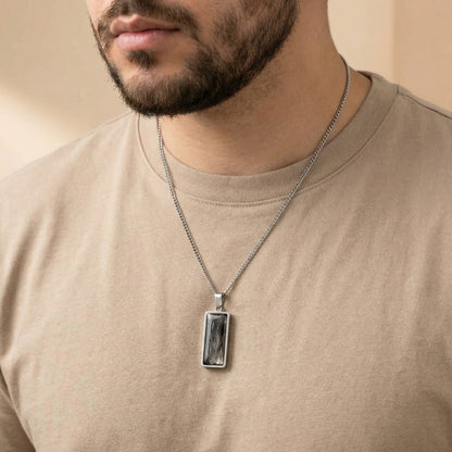 Cadena y Colgante Eternidad™ para él - Huellas de Ibiza