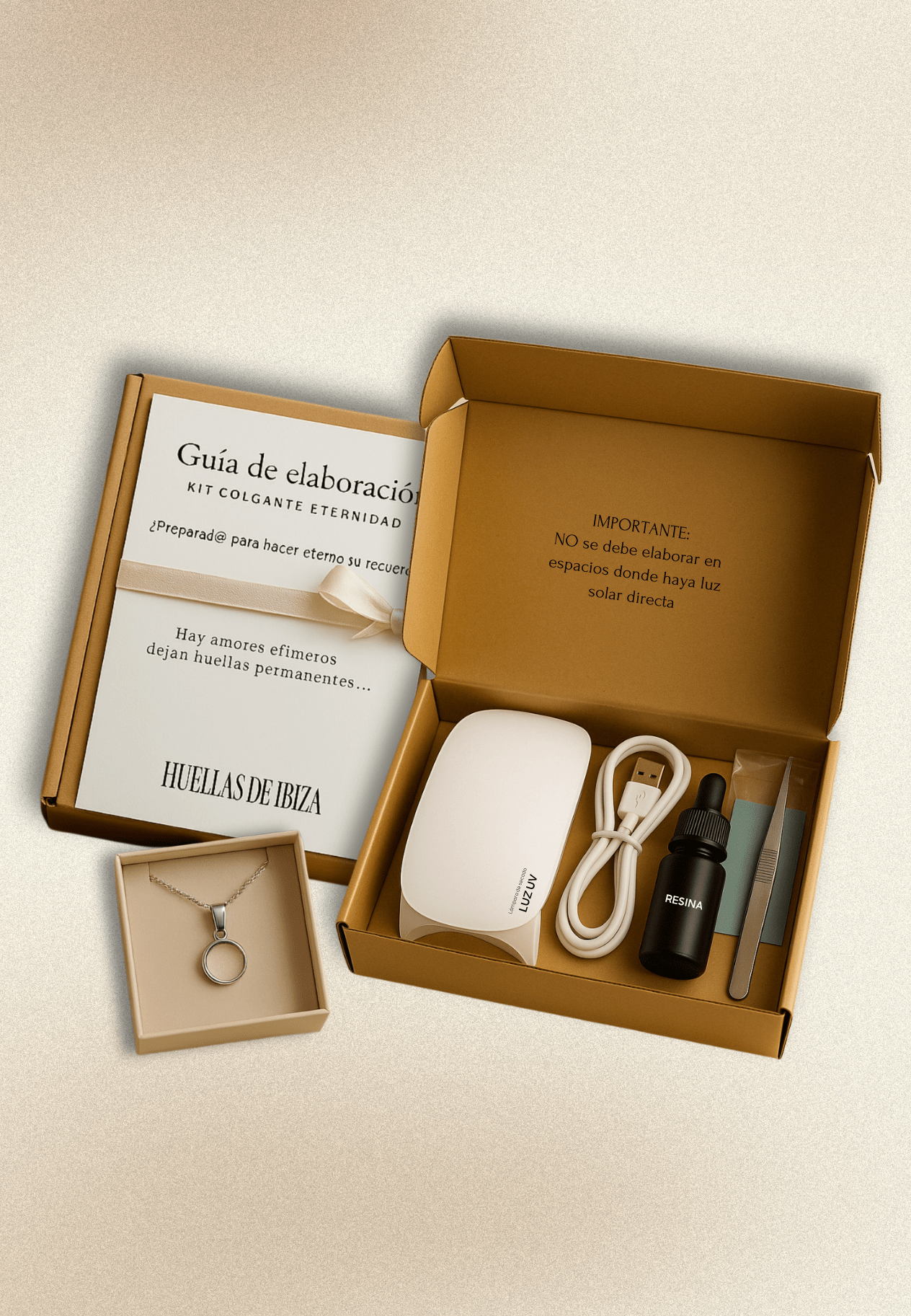 Colgante Eternidad™ - Kit para encapsular el recuerdo de tu perro - Huellas de Ibiza
