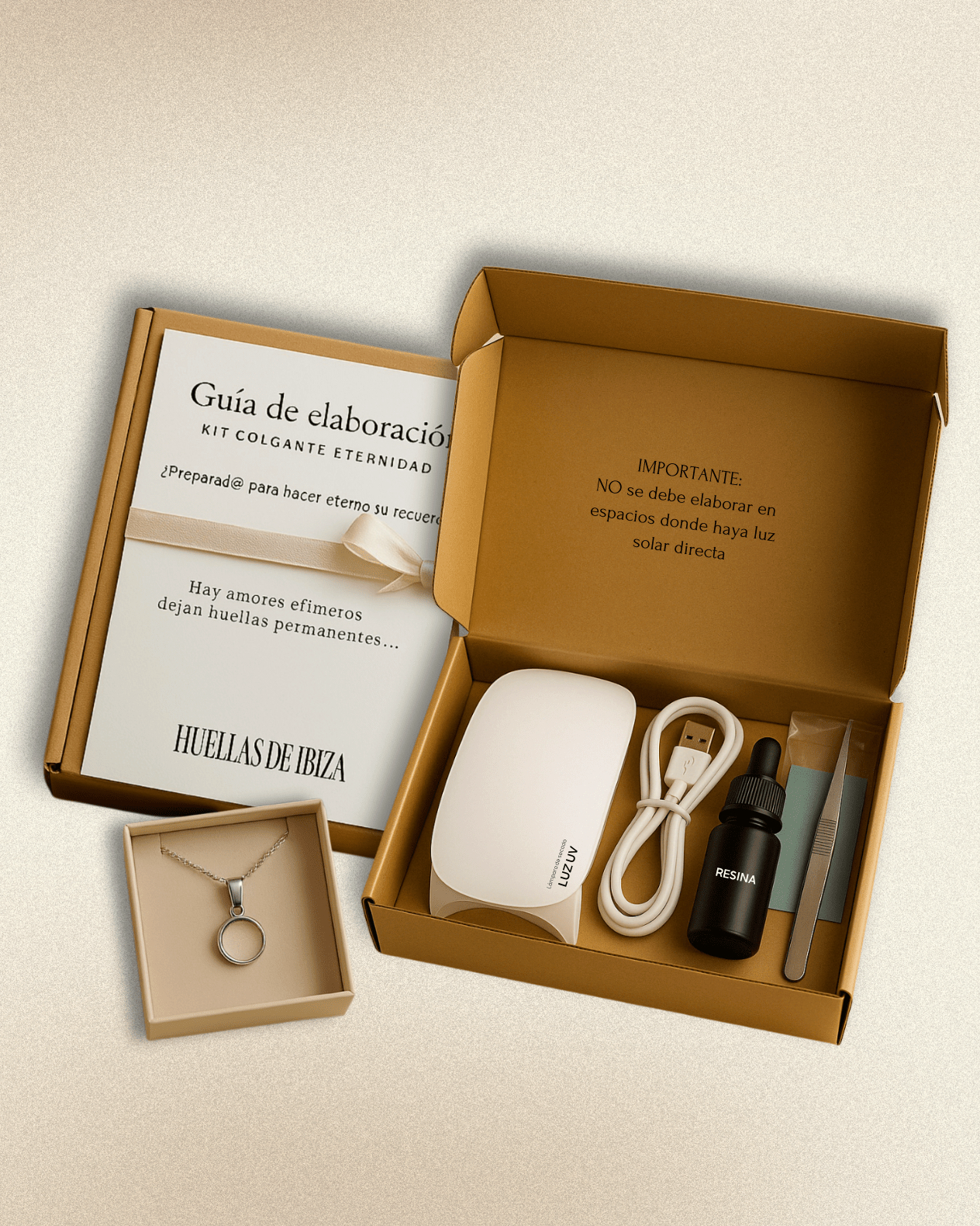 Colgante Eternidad™ - Kit para encapsular el recuerdo de tu perro - Huellas de Ibiza