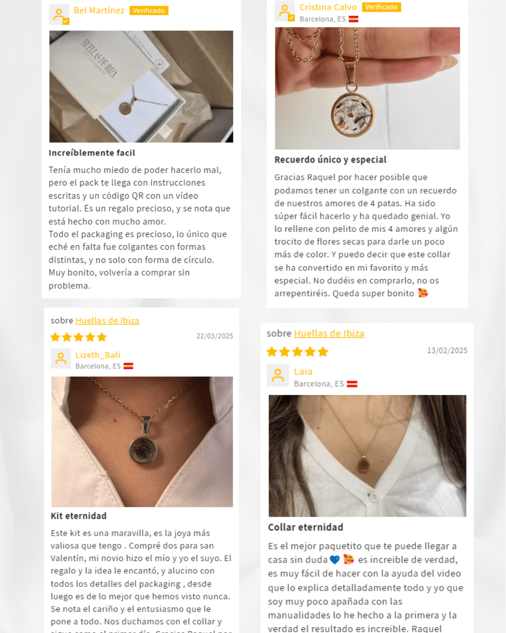 Colgante Eternidad™ - Kit para encapsular el recuerdo de tu mascota - Huellas de Ibiza