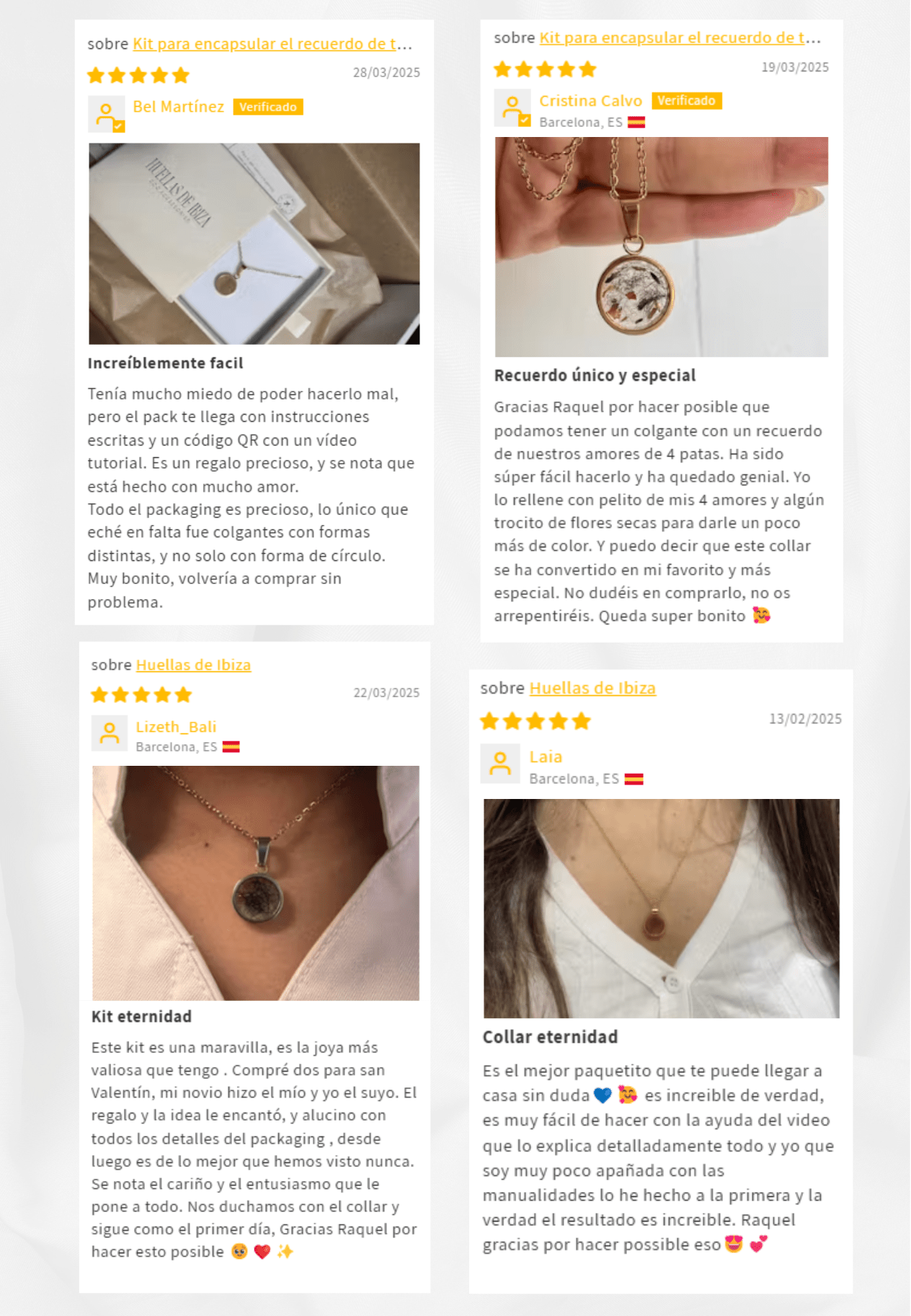 Colgante Eternidad™ - Kit para encapsular el recuerdo de tu perro - Huellas de Ibiza