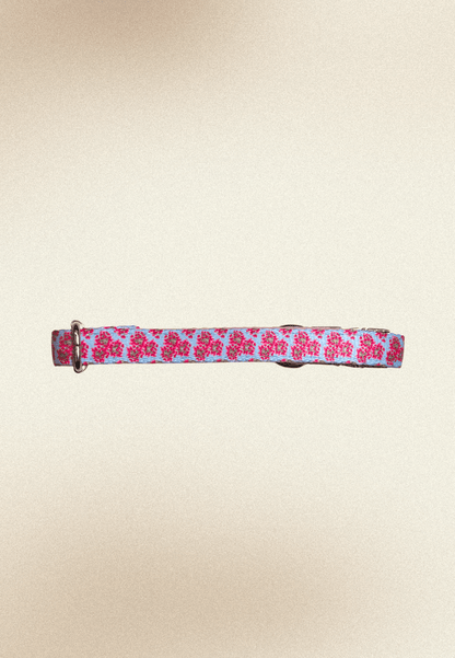 Collar ajustable para perros "Buganvillas de Ibiza" - Huellas de Ibiza