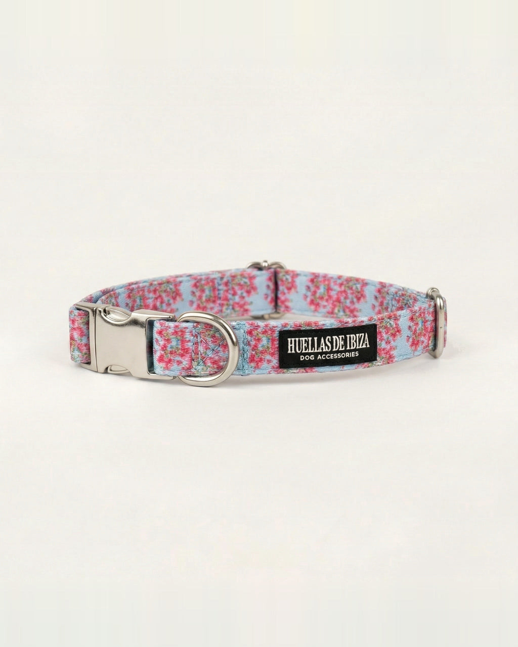 Collar ajustable Premium para perros "Buganvillas de Ibiza" - Huellas de Ibiza