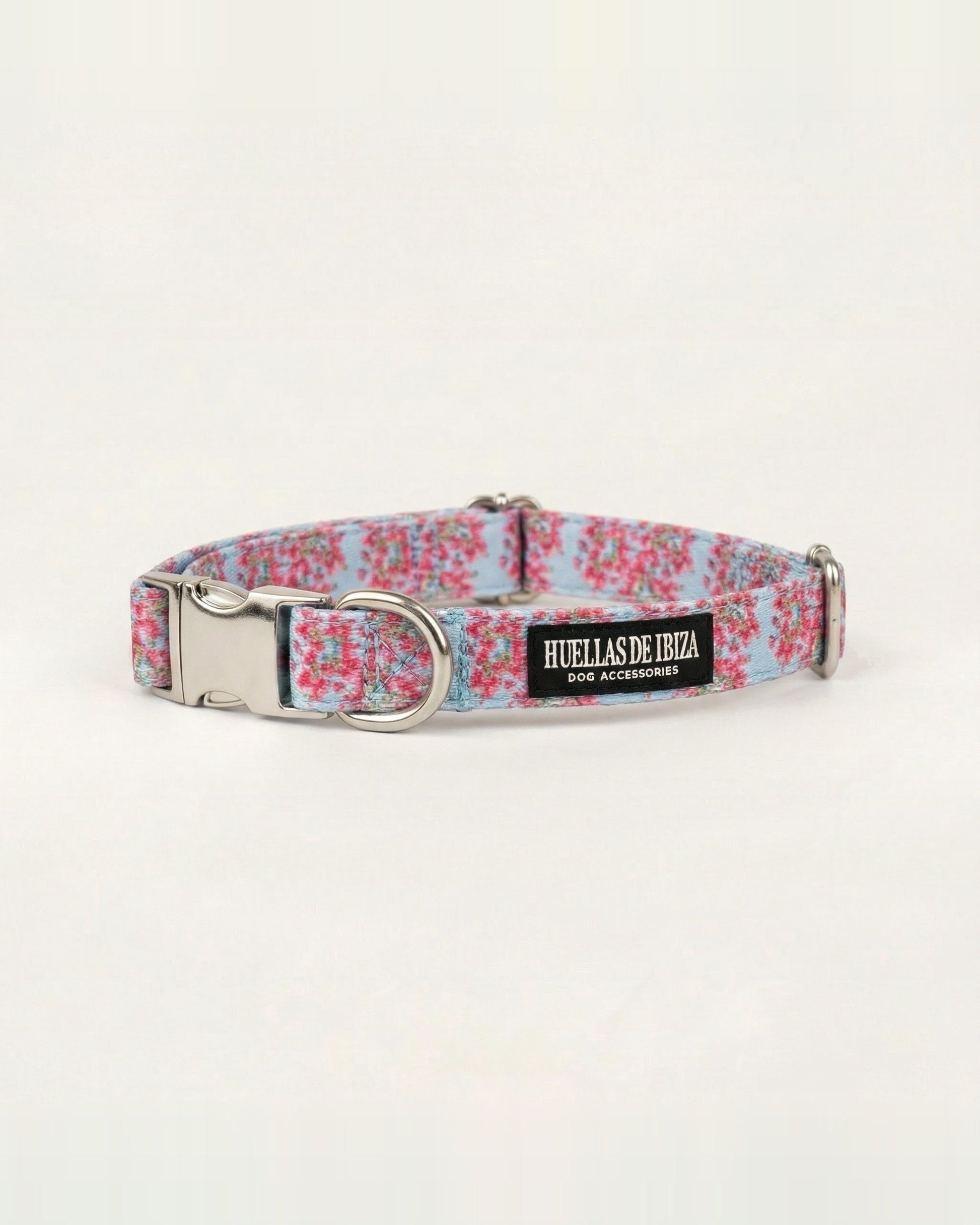 Collar ajustable Premium para perros "Buganvillas de Ibiza" - Huellas de Ibiza