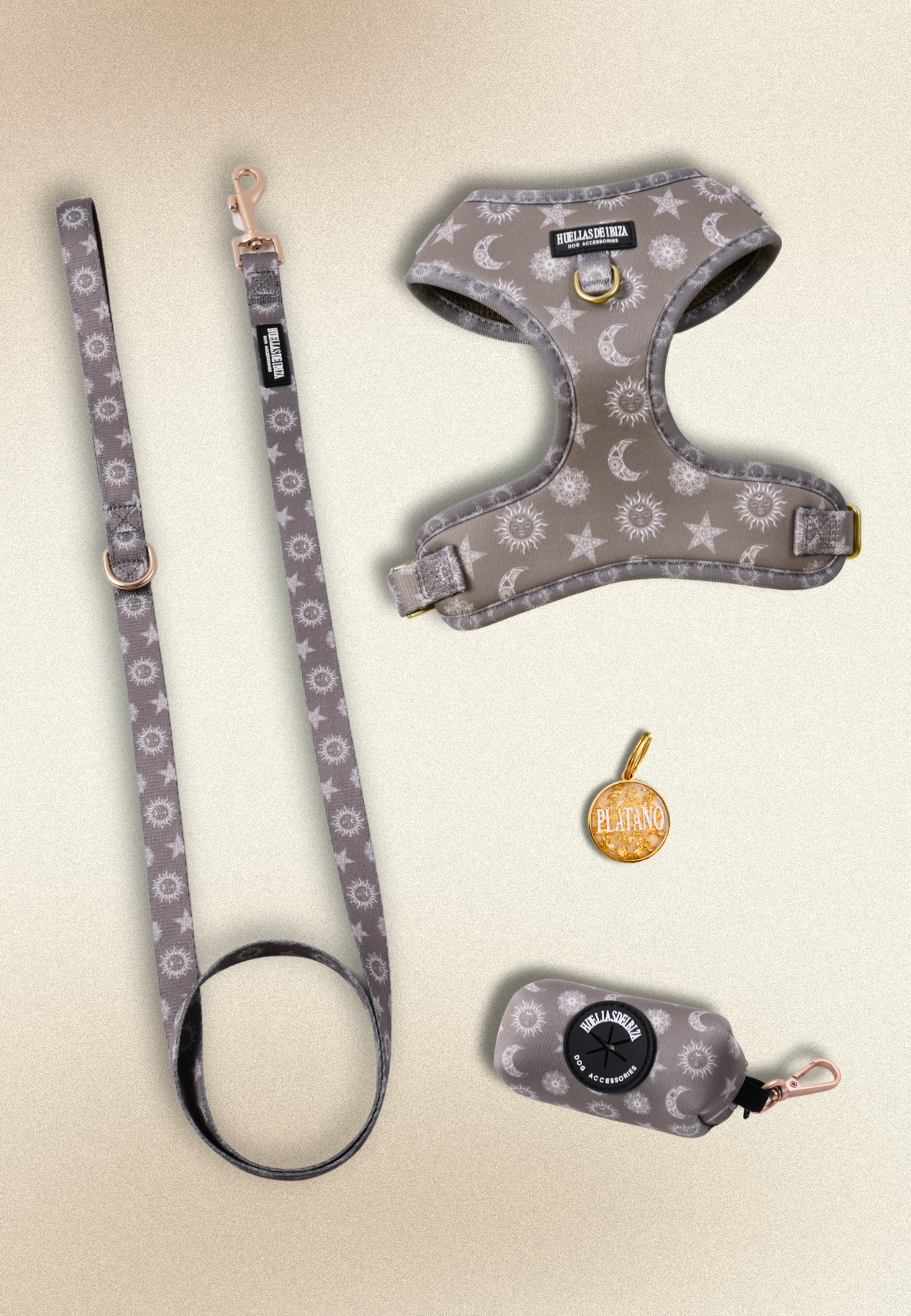 Pack Dogmodel - Arnés ajustable Premium "Day&Night Ibiza" + Joya Identificativa