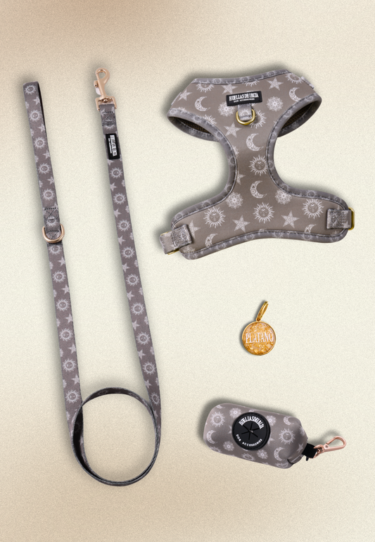 Pack Dogmodel - Arnés ajustable Premium "Day&Night Ibiza" + Joya Identificativa