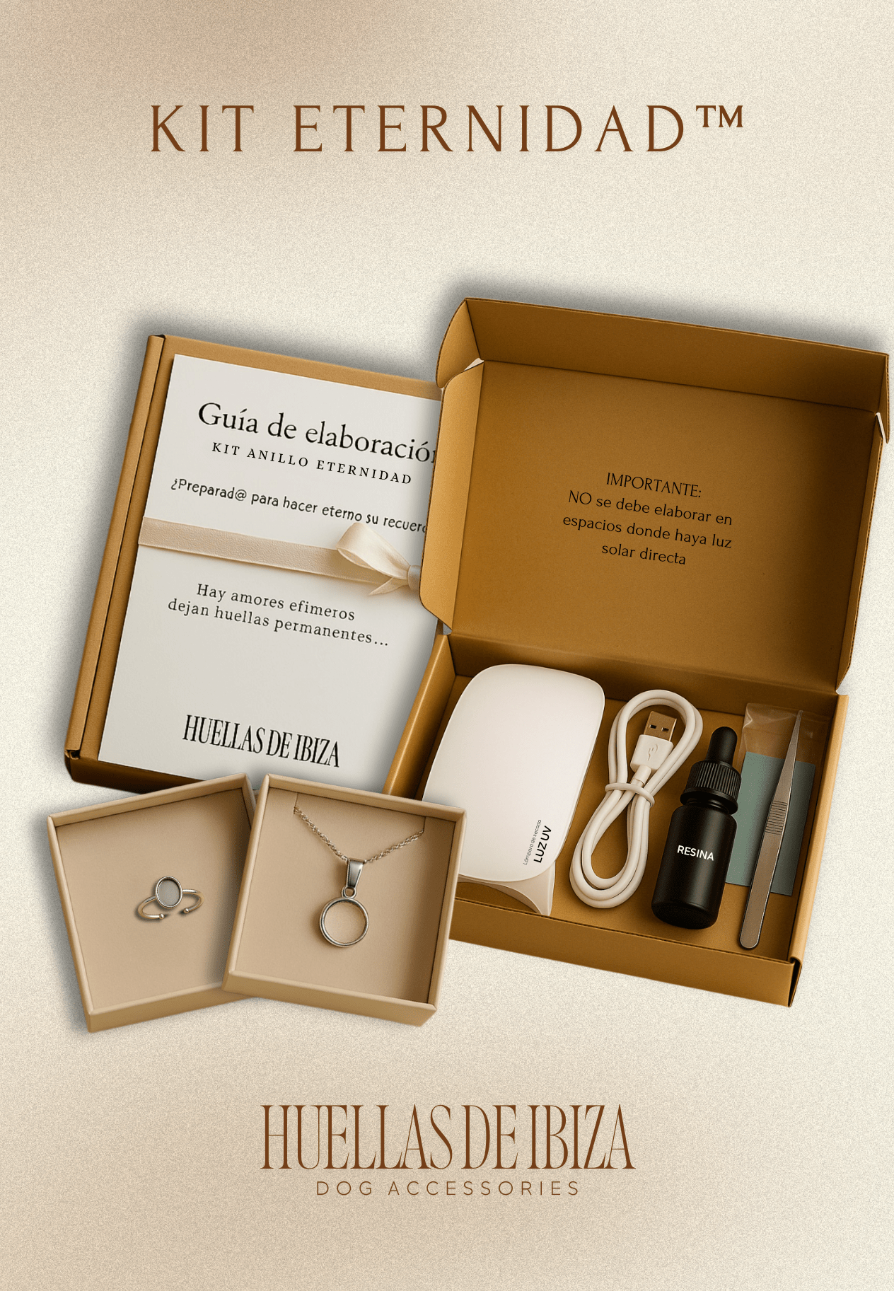 Kit Eternidad™ - Set: Colgante Eternidad™ + Anillo Ajustable Eternidad™ - Huellas de Ibiza