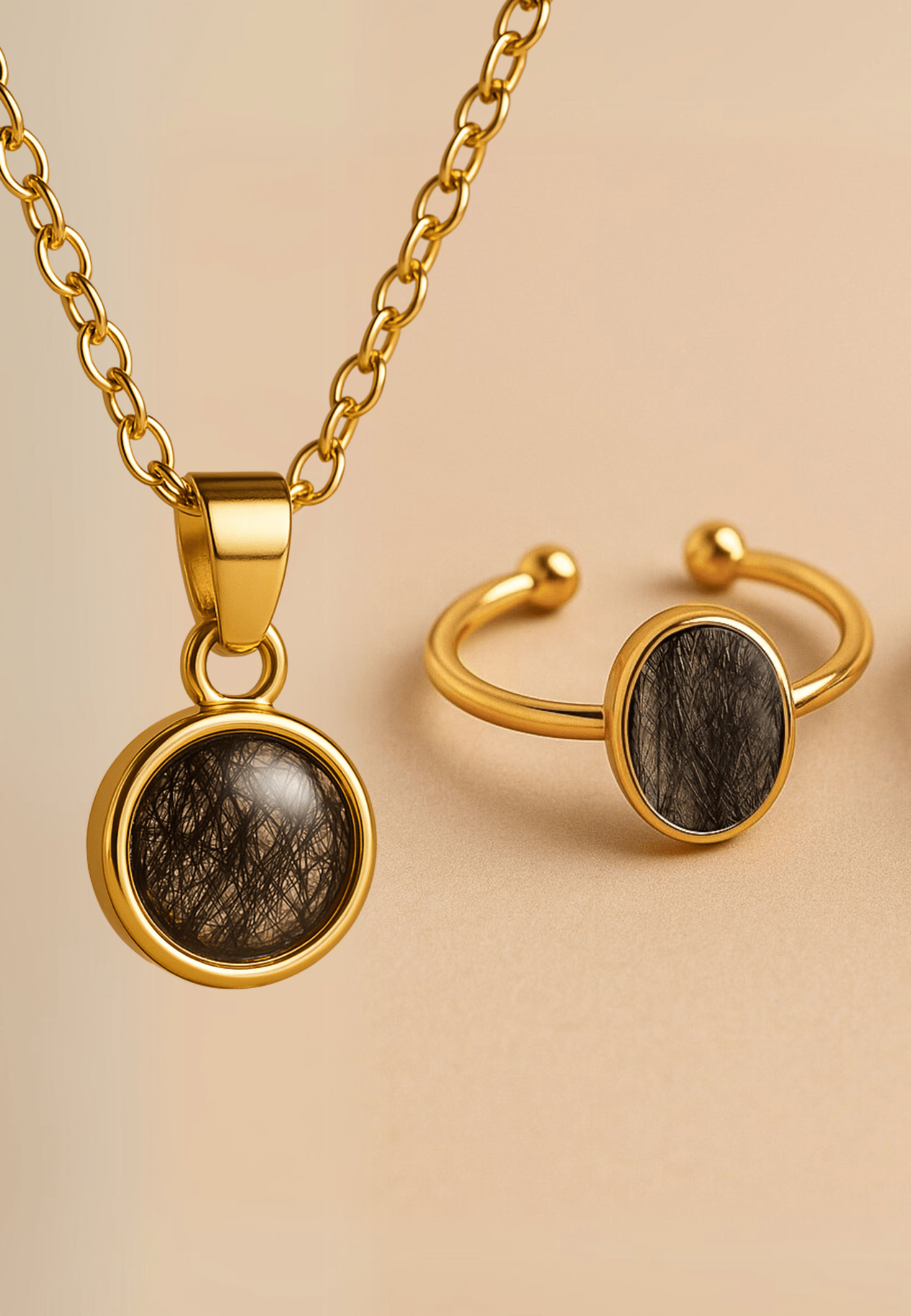 Kit Eternidad™ - Set: Colgante Eternidad™ + Anillo Ajustable Eternidad™ - Huellas de Ibiza