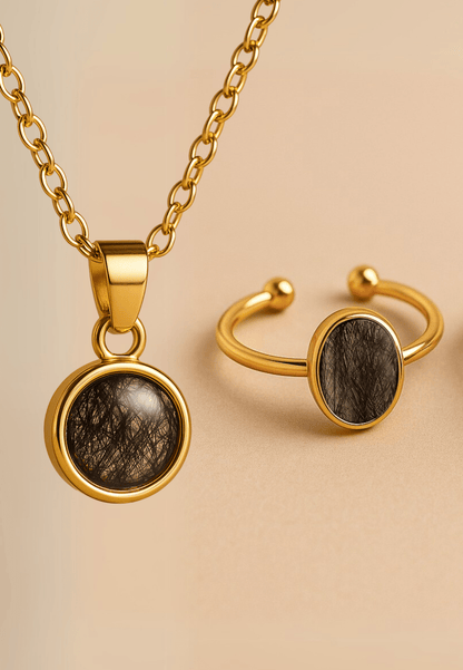 Kit Eternidad™ - Set: Colgante Eternidad™ + Anillo Ajustable Eternidad™ - Huellas de Ibiza