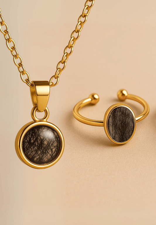 Kit Eternidad™ - Set: Colgante Eternidad™ + Anillo Ajustable Eternidad™ - Huellas de Ibiza