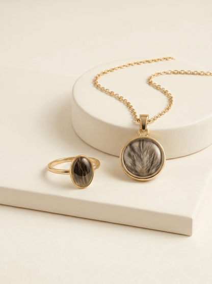 Kit Eternidad® - SET: Colgante Eternidad™ + Anillo Eternidad™ Ajustable - Huellas de Ibiza