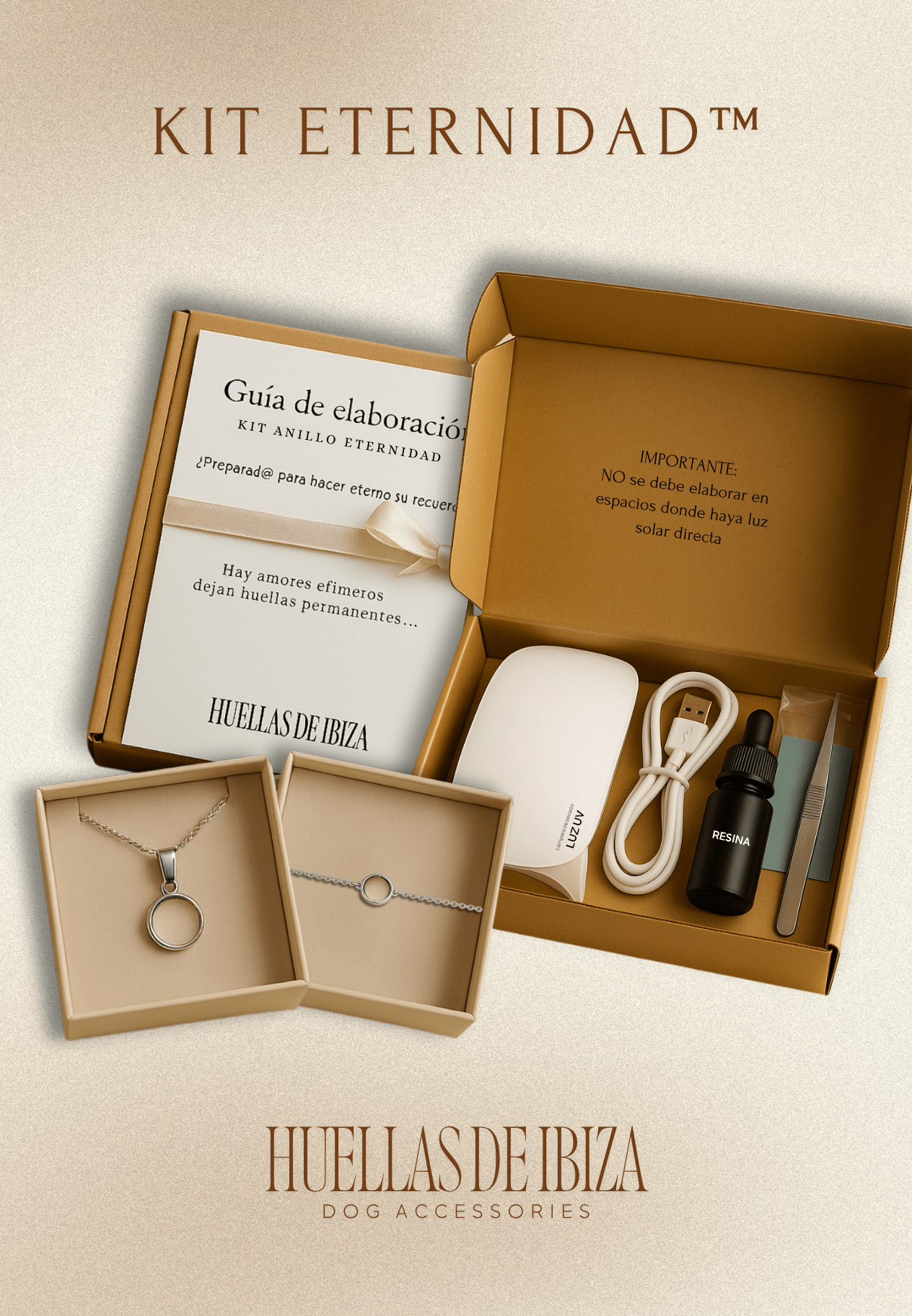Kit Eternidad™ - SET: Colgante Eternidad™ + Pulsera Eternidad™ - Huellas de Ibiza