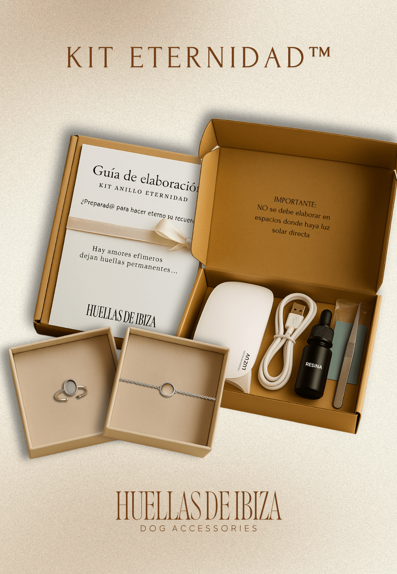 Kit Eternidad™ - SET: Pulsera Eternidad™ + Anillo Eternidad™ - Huellas de Ibiza