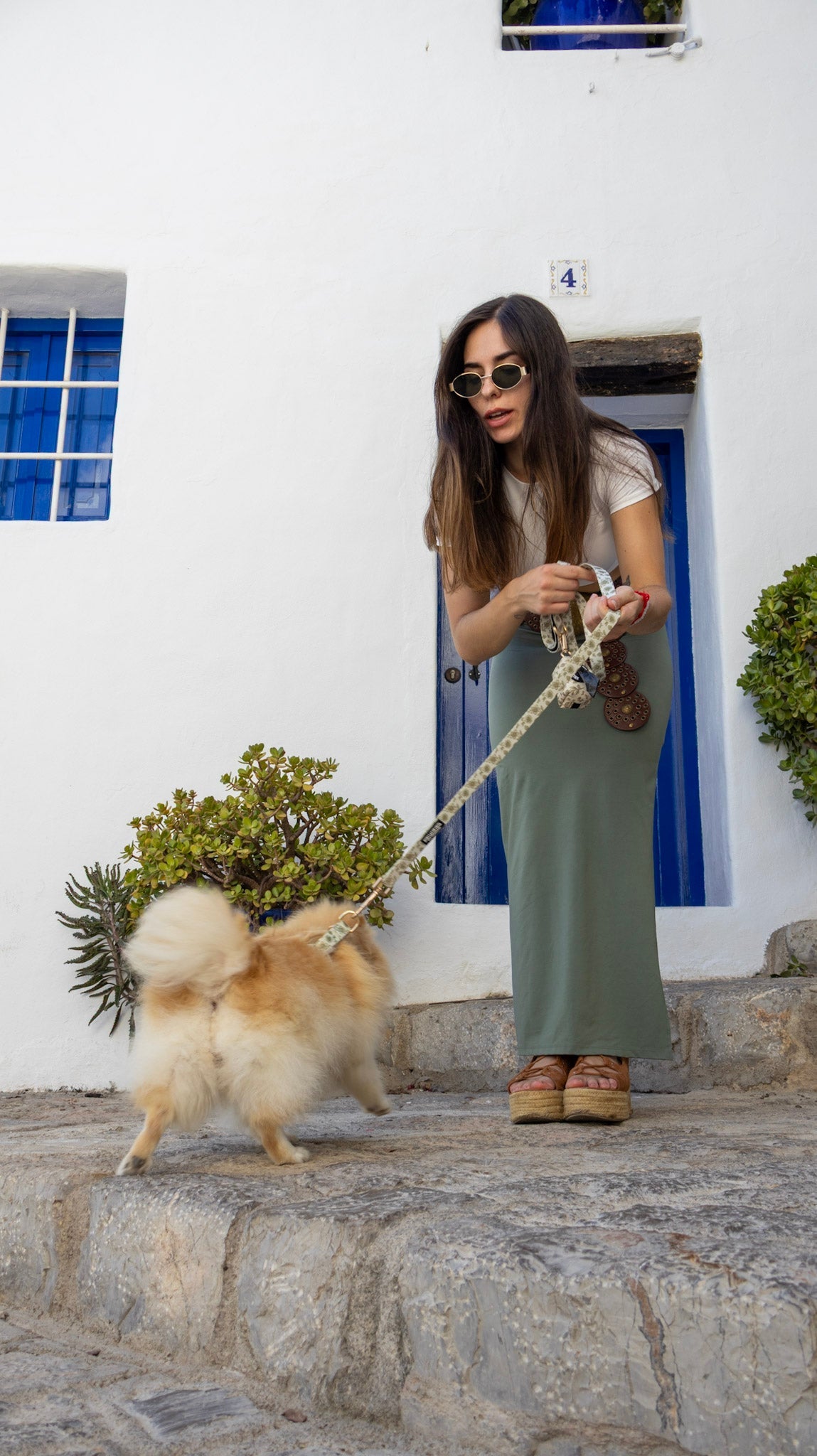 Pack Dogfluencer - Arnés ajustable "Boho Chic Ibiza" - Huellas de Ibiza