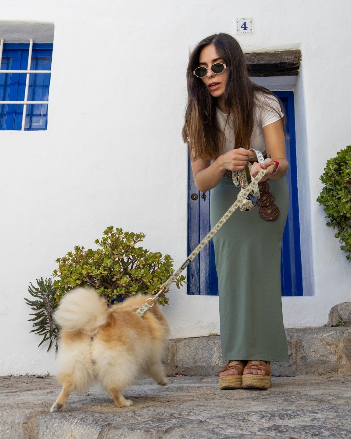 Pack Dogfluencer - Arnés ajustable "Boho Chic Ibiza" - Huellas de Ibiza