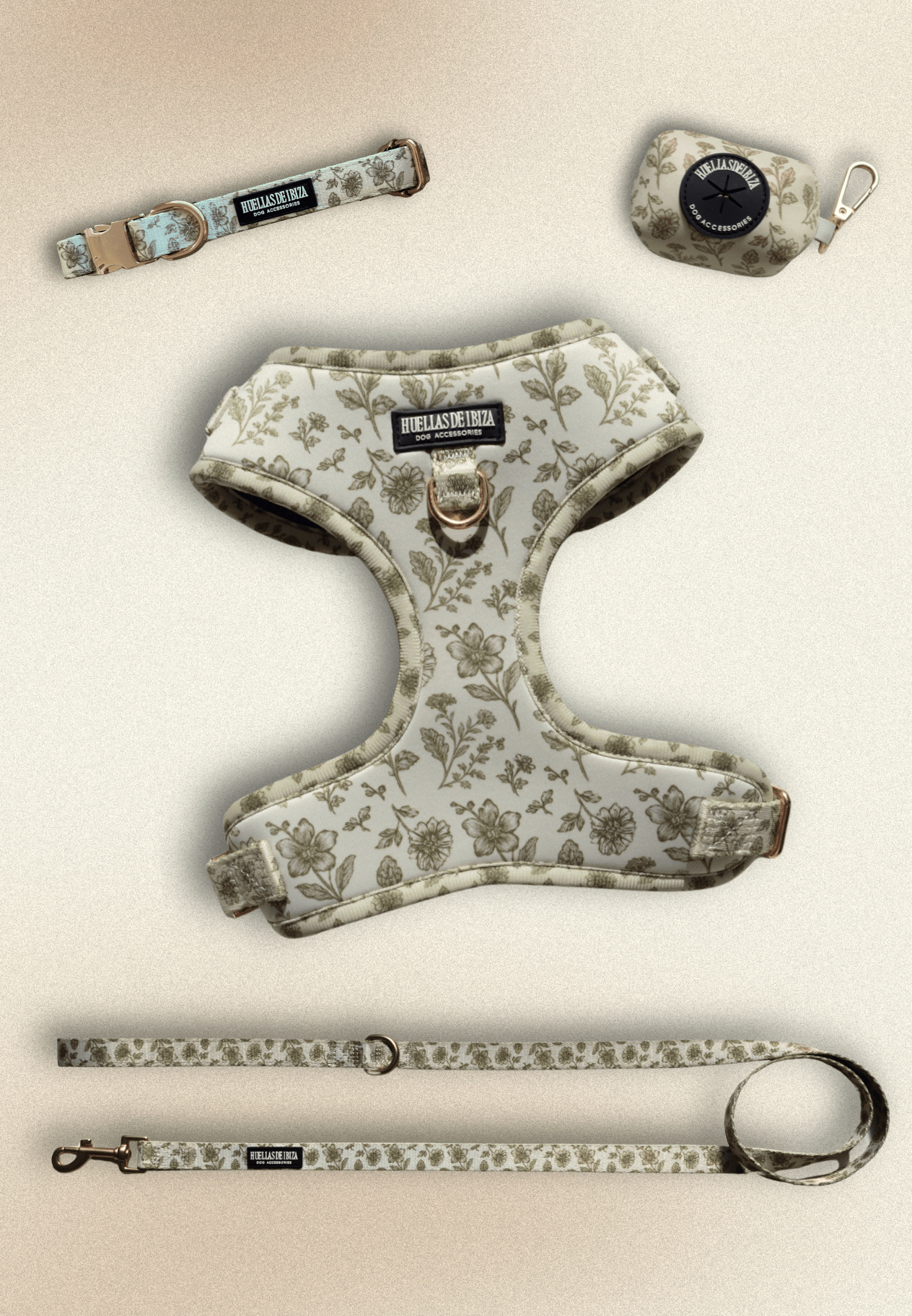Pack Dogfluencer - Arnés ajustable Premuim "Boho Chic Ibiza" - Huellas de Ibiza