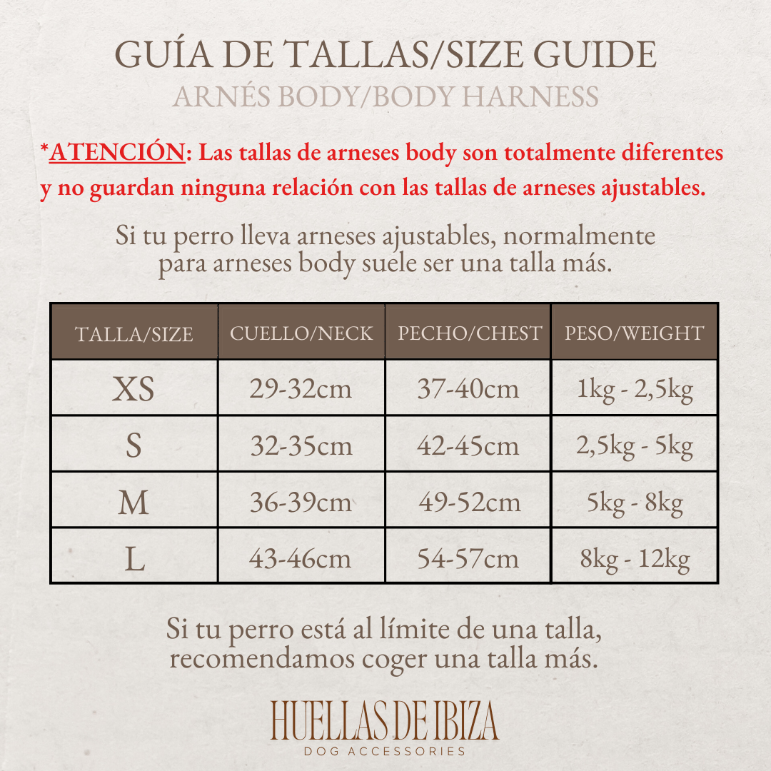 Pack Dogfluencer - Arnés Body "Boho Chic Ibiza" (Preventa) - Huellas de Ibiza