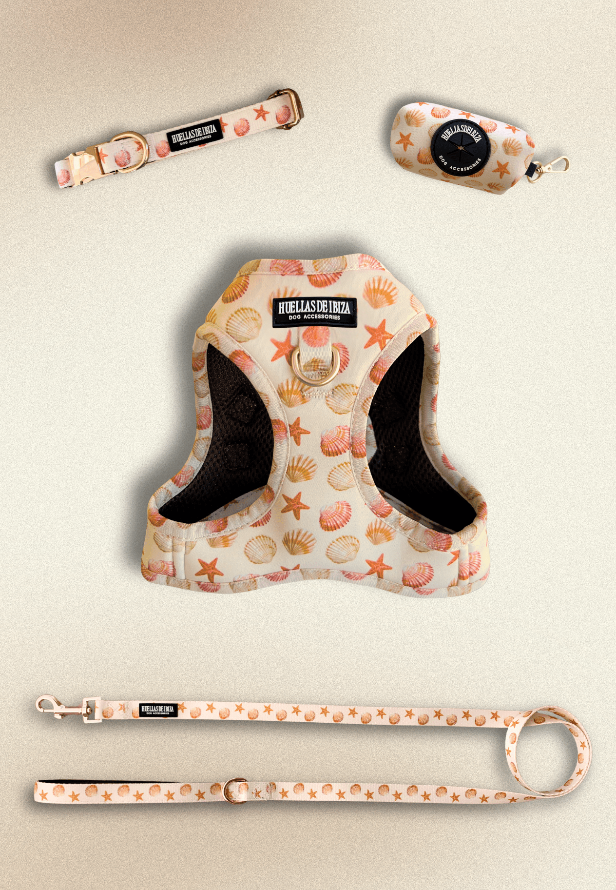 Pack Dogfluencer - Arnés body Premuim "Arena y Sal" - Huellas de Ibiza