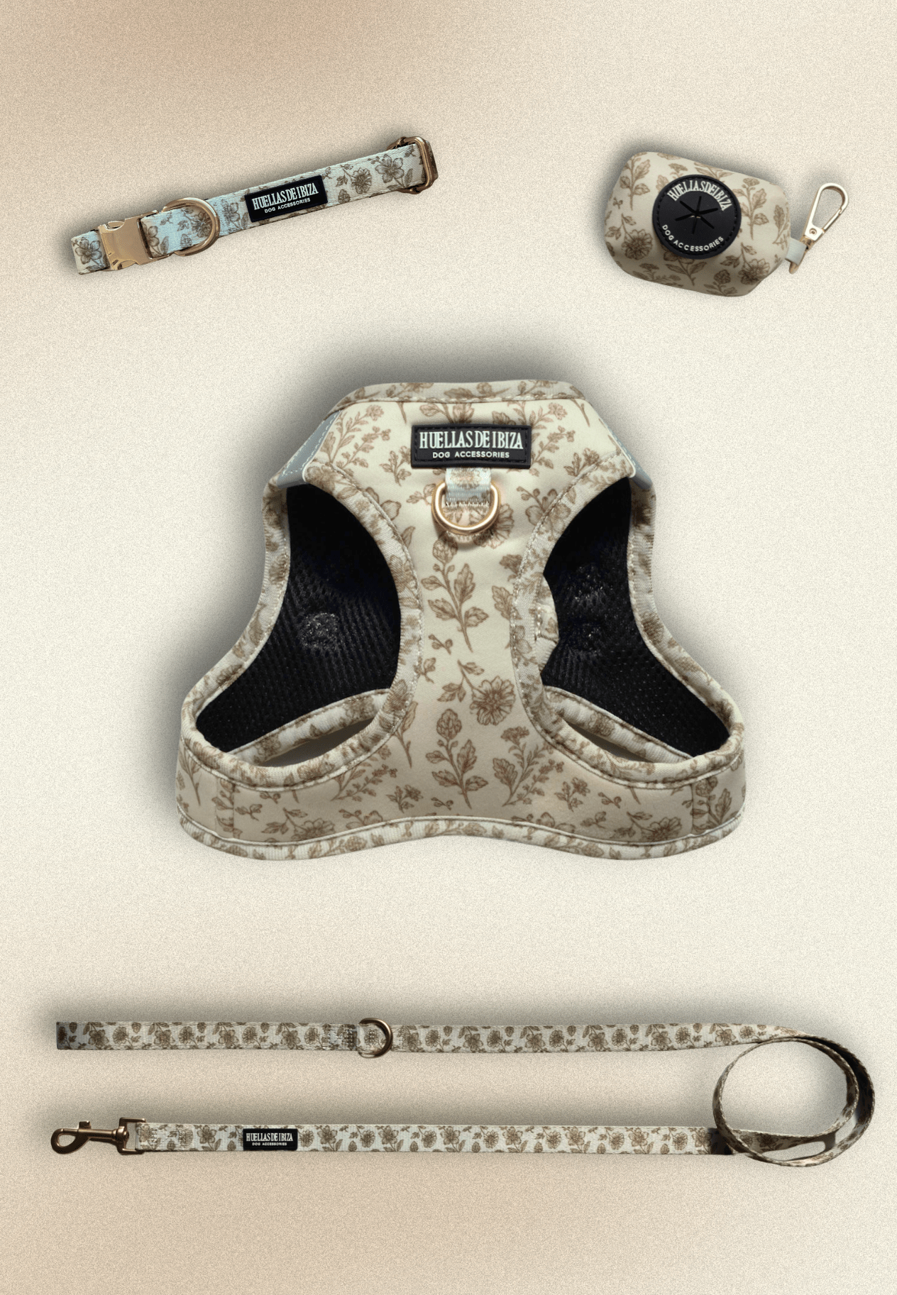 Pack Dogfluencer - Arnés body Premuim "Boho Chic Ibiza" - Huellas de Ibiza