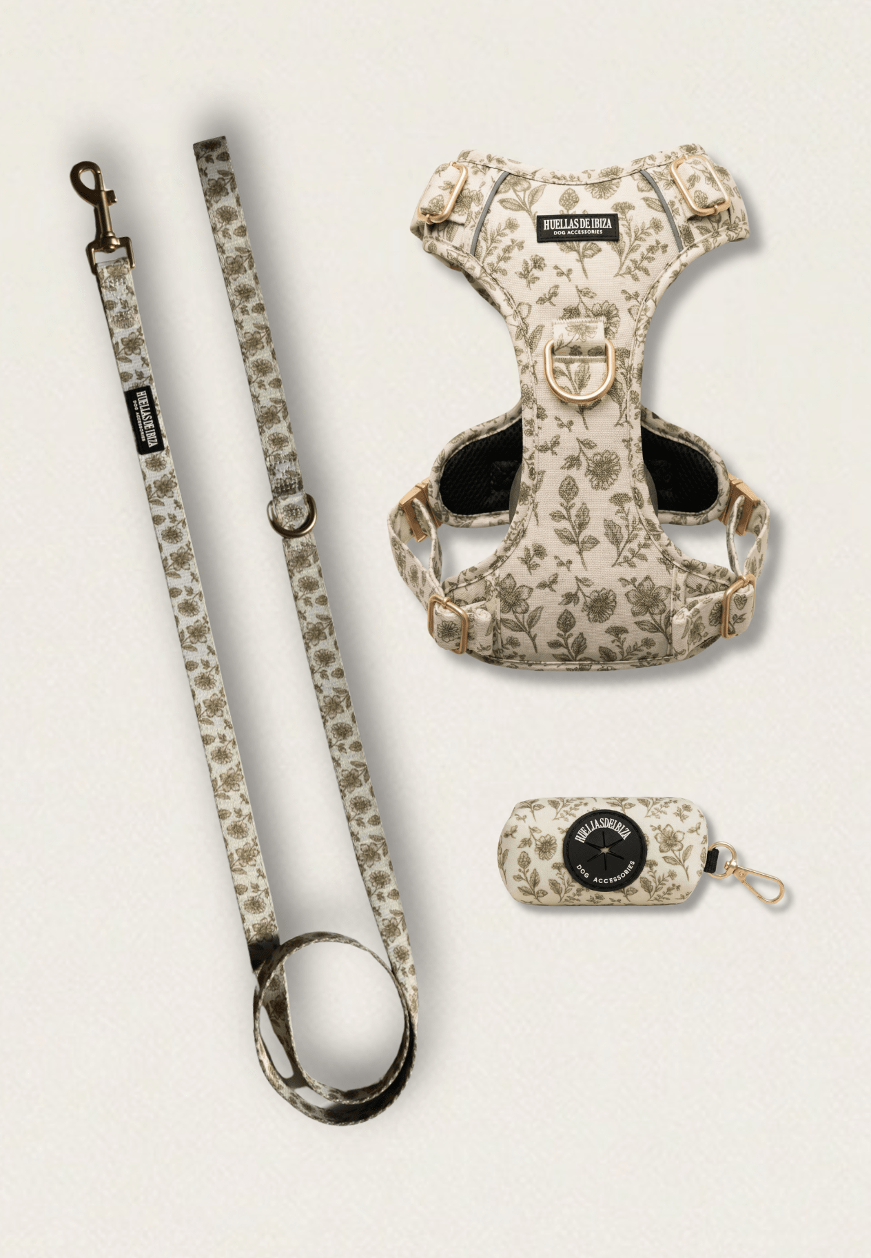 Pack Dogmodel - Arnés ajustable control Premium "Boho Chic Ibiza" - Huellas de Ibiza