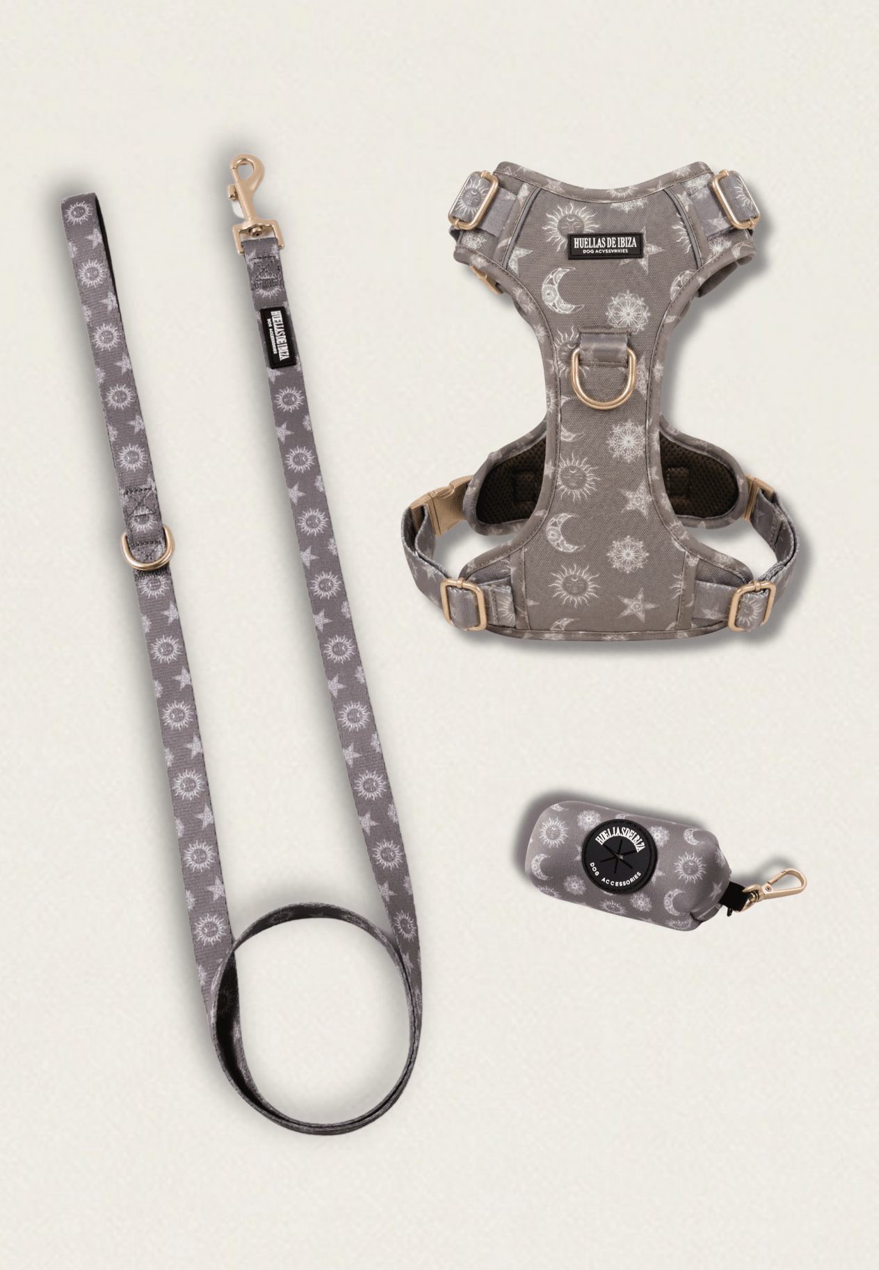 Pack Dogmodel - Arnés ajustable control Premium "Day&Night Ibiza" - Huellas de Ibiza