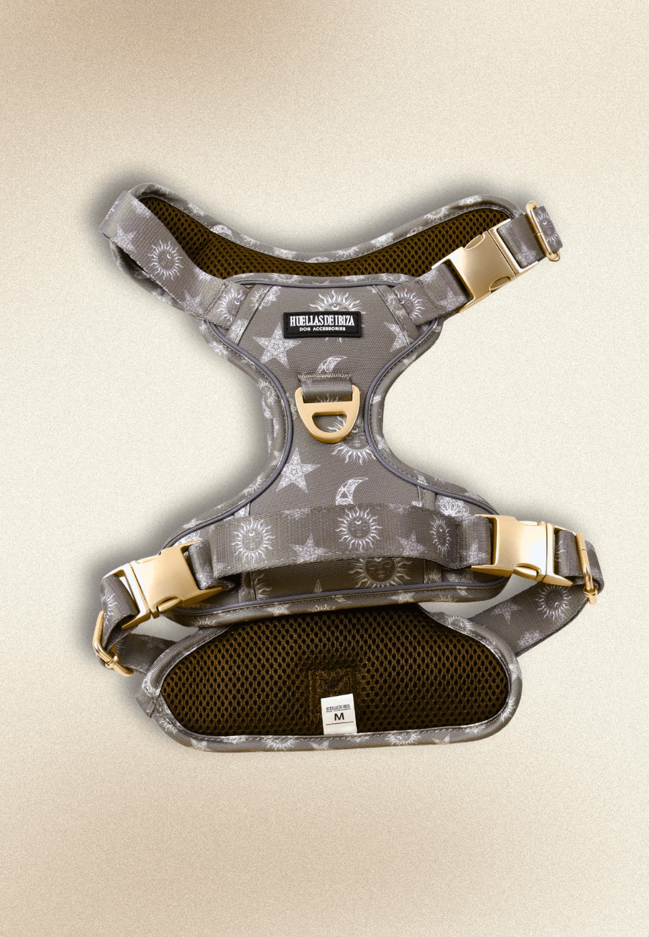 Pack Dogmodel - Arnés ajustable control Premium "Day&Night Ibiza" + Joya Identificativa - Huellas de Ibiza