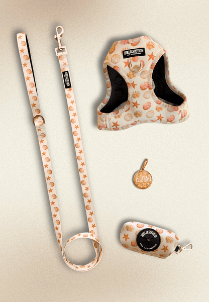 Pack Dogmodel - Arnés body Premium "Arena y Sal" + Joya Identificativa - Huellas de Ibiza