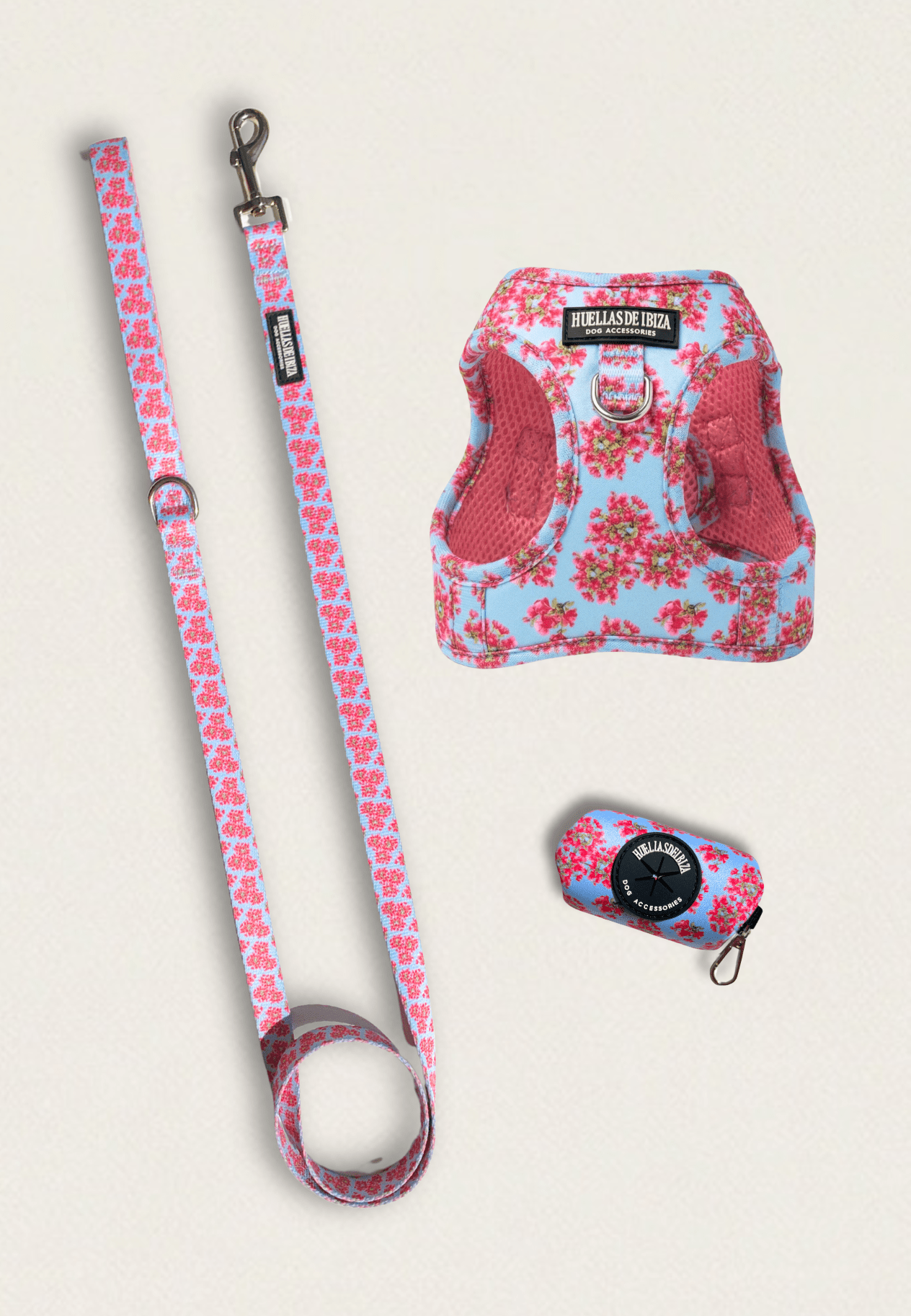 Pack Dogmodel - Arnés body Premium "Buganvillas de Ibiza" - Huellas de Ibiza
