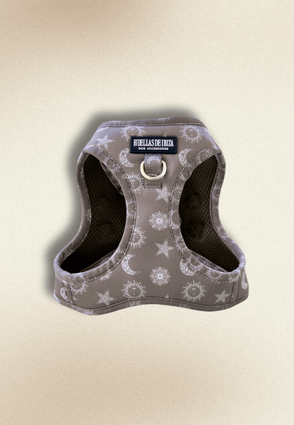 Pack Dogmodel - Arnés body Premium "Day&Night Ibiza" + Joya Identificativa - Huellas de Ibiza