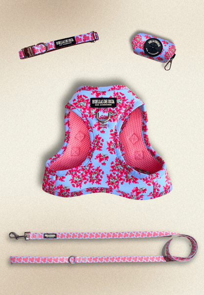 Pack Dogmodel - Arnés body Premuim "Buganvillas de Ibiza" - Huellas de Ibiza