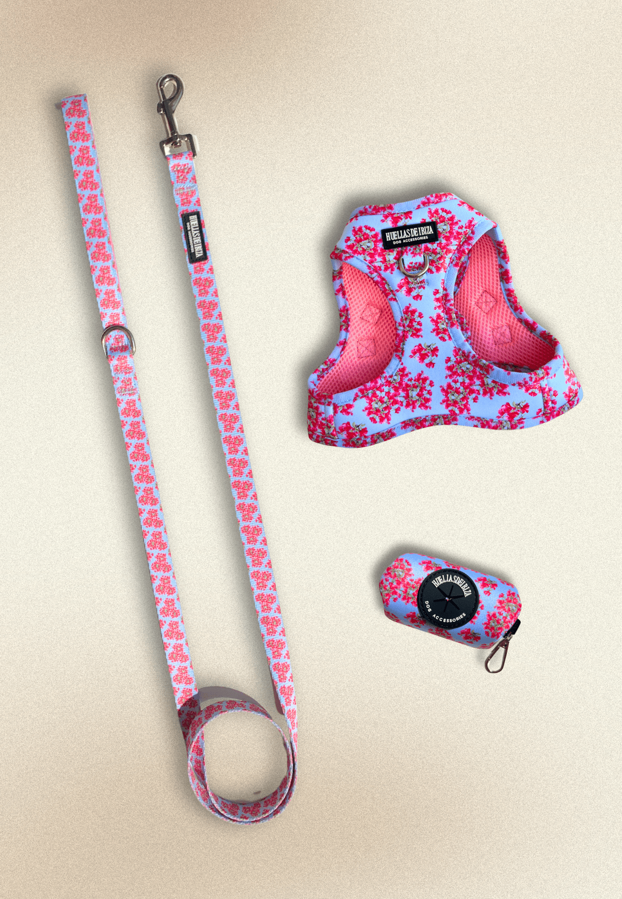 Pack Dogmodel - Arnés body Premuim "Buganvillas de Ibiza" - Huellas de Ibiza