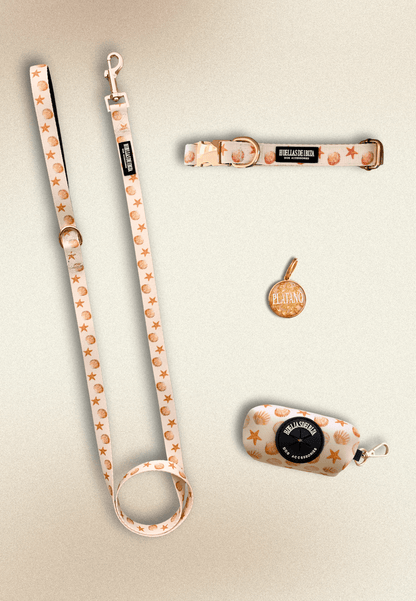 Pack Glamour - Collar ajustable Premium "Arena y Sal" + Joya Identificativa - Huellas de Ibiza