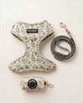 Set de paseo "Boho Chic Ibiza" - Arnés ajustable premium - Huellas de Ibiza