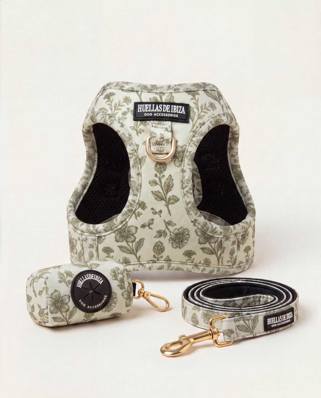Set de paseo "Boho Chic Ibiza" - Arnés body premium - Huellas de Ibiza