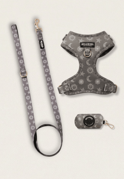 Set de paseo "Day&Night Ibiza" - Arnés ajustable premium - Huellas de Ibiza