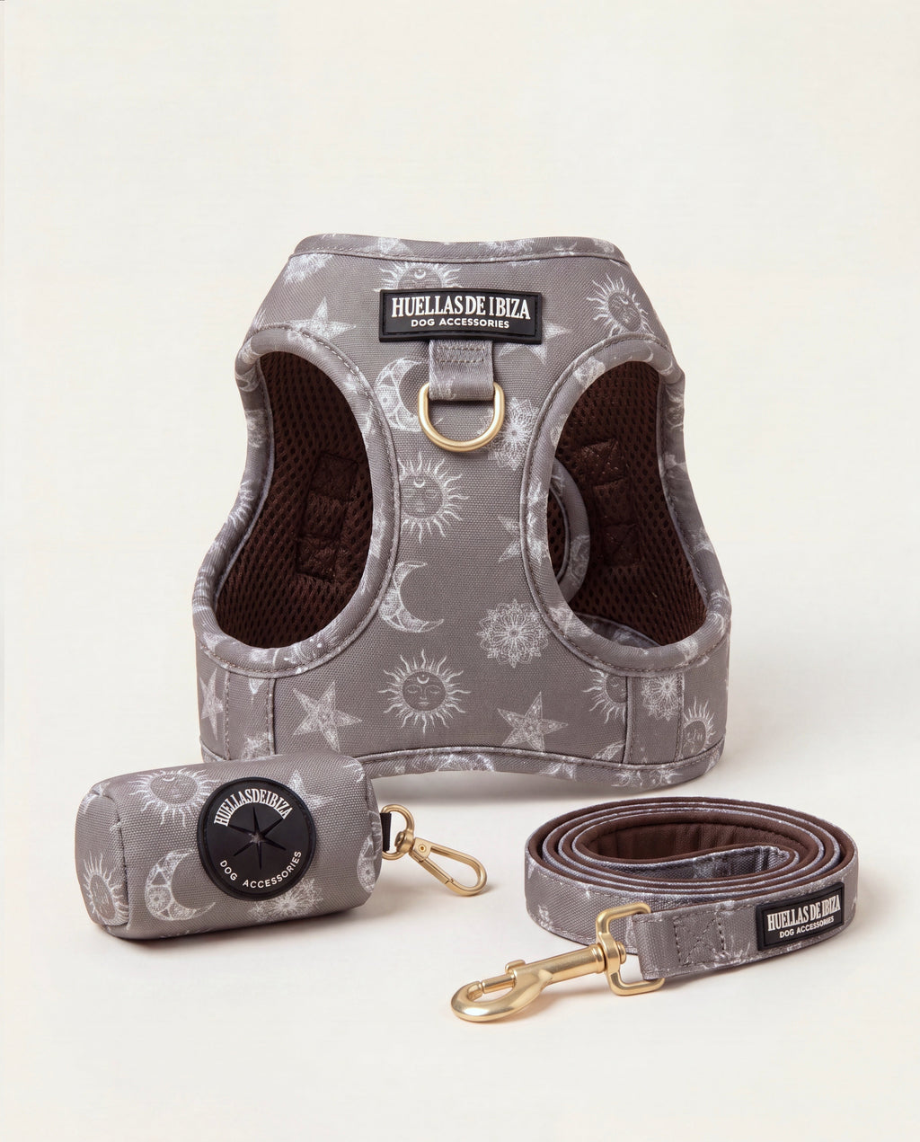 Set de paseo "Day&Night Ibiza" - Arnés body premium - Huellas de Ibiza
