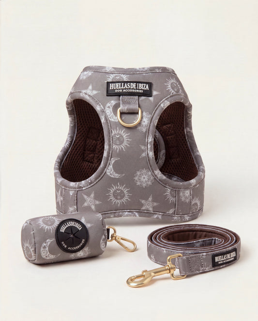 Set de paseo "Day&Night Ibiza" - Arnés body premium - Huellas de Ibiza